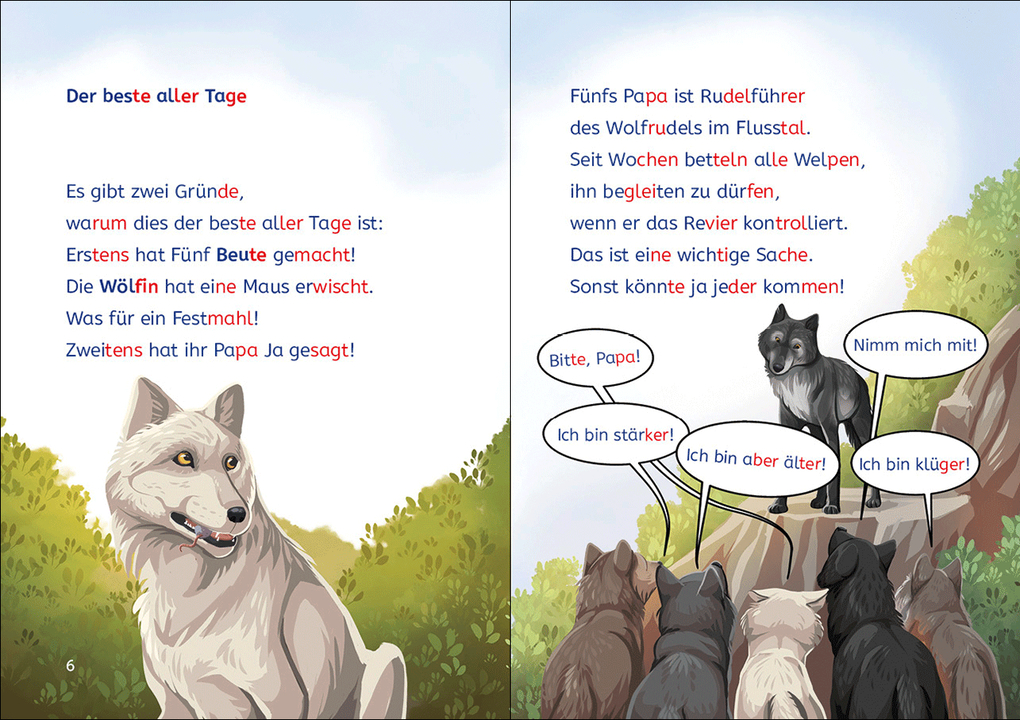 Weitere Ansicht: Leselöwen 2. Klasse - Das geheime Leben der Tiere - Die weiße Wölfin in Gefahr | Vanessa Walder