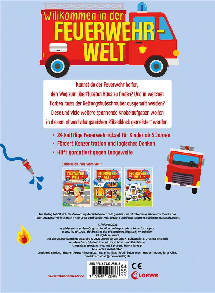 Weitere Ansicht: Meine Feuerwehr-Welt - Rätselblock