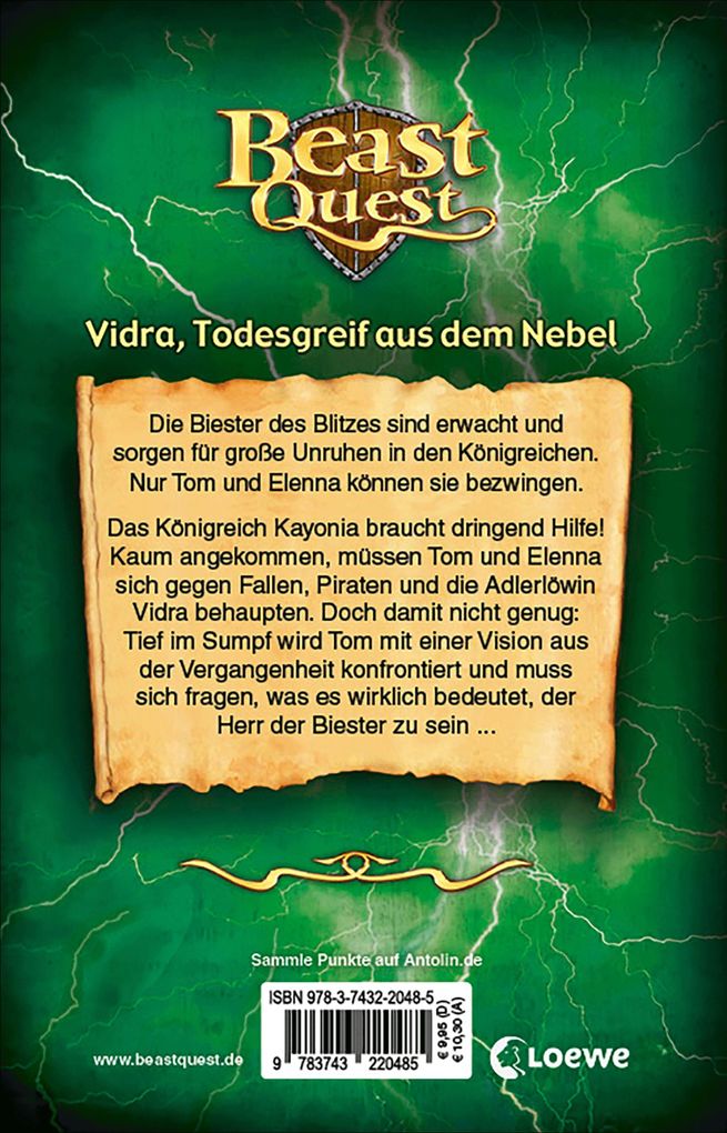 Weitere Ansicht: Beast Quest (Band 70) - Vidra, Todesgreif aus dem Nebel | Adam Blade