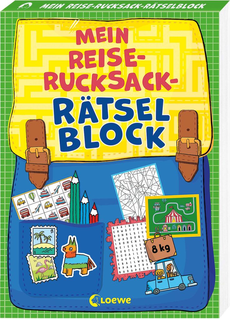 Weitere Ansicht: Mein Reise-Rucksack-Rätselblock [grün]