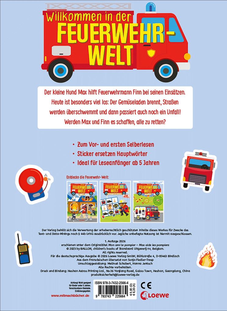 Weitere Ansicht: Meine Feuerwehr-Welt - Max, der Feuerwehrhund