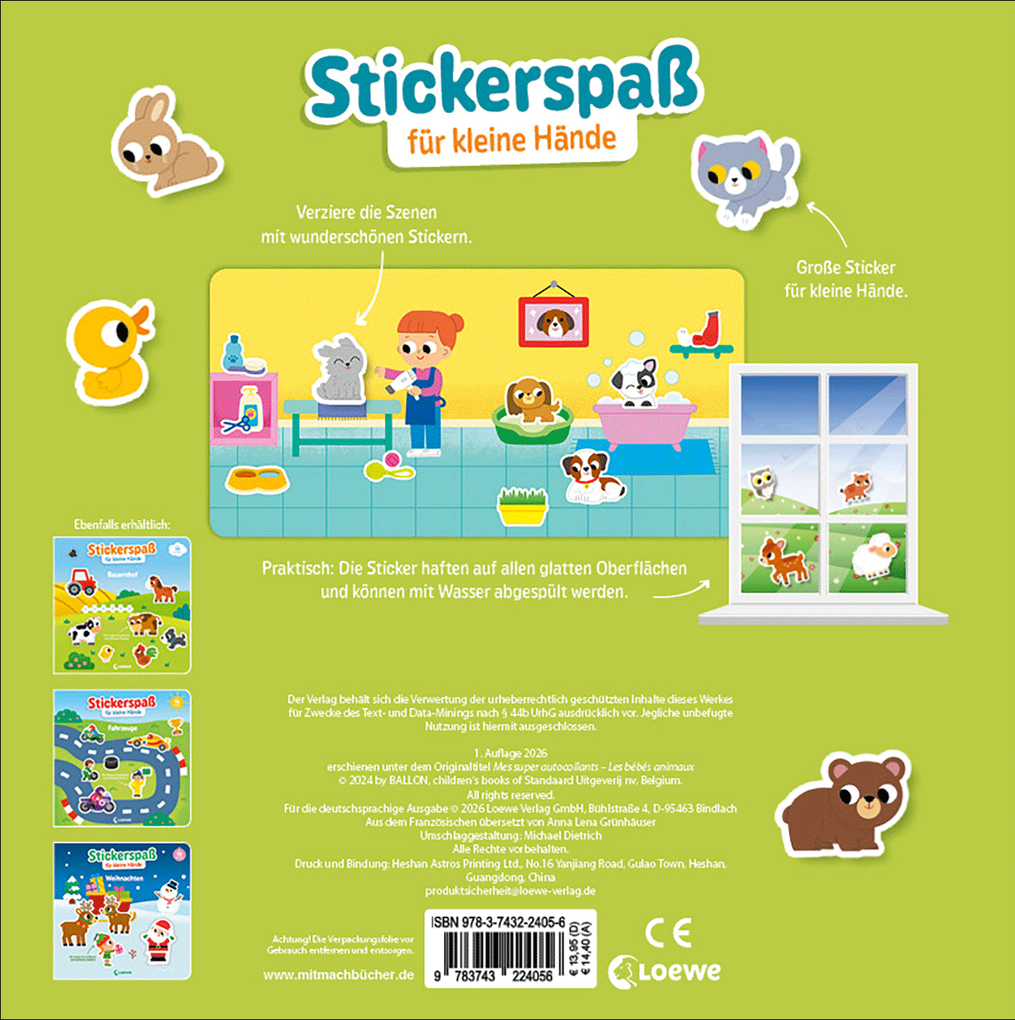Weitere Ansicht: Stickerspaß für kleine Hände - Tierkinder