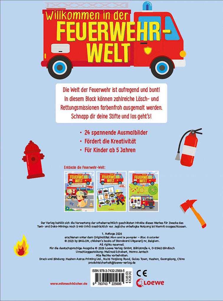 Weitere Ansicht: Meine Feuerwehr-Welt - Malblock