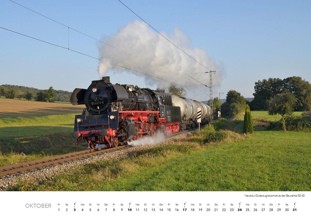 Weitere Ansicht: Dampfloks in Farbe Kalender 2027 | Jörg Hajt
