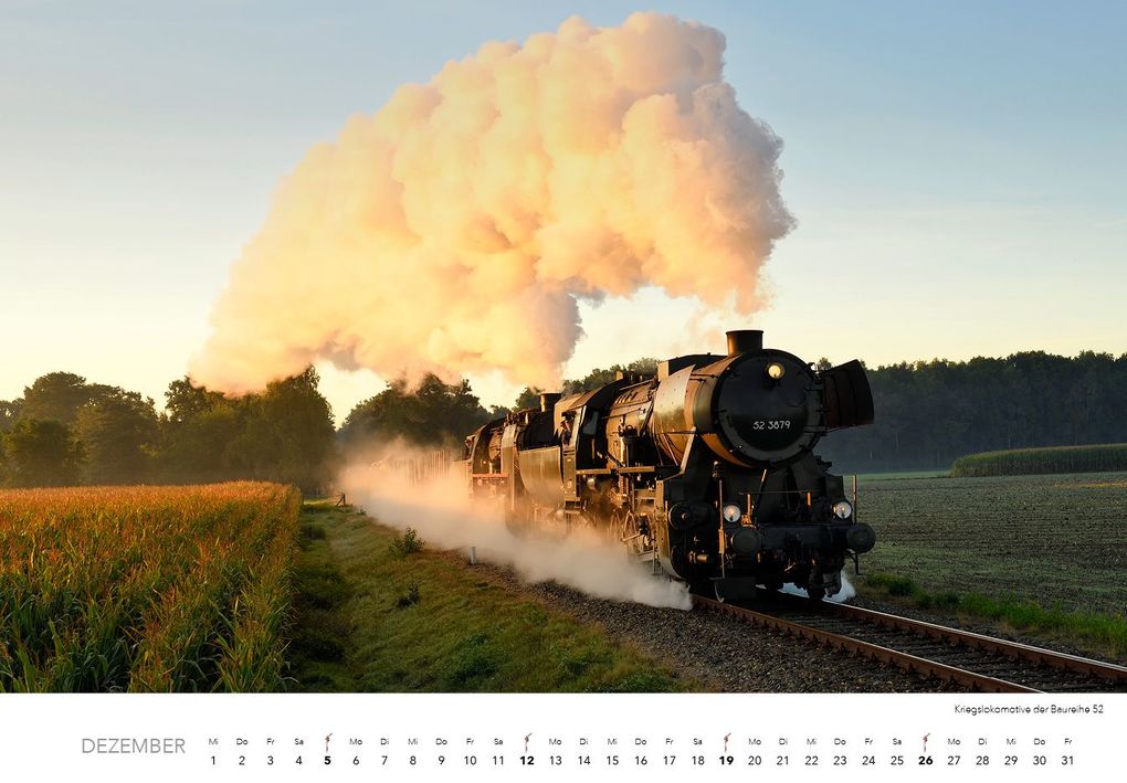 Weitere Ansicht: Dampfloks in Farbe Kalender 2027 | Jörg Hajt
