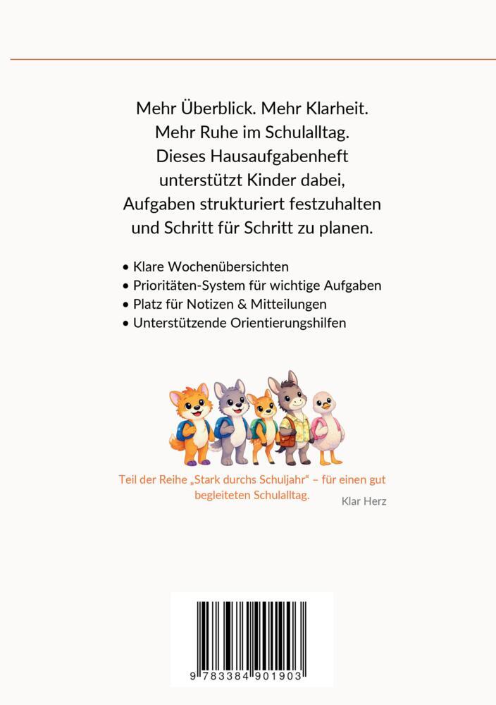 Weitere Ansicht: Hausaufgabenheft Klasse 1 & 2 | Klar Herz
