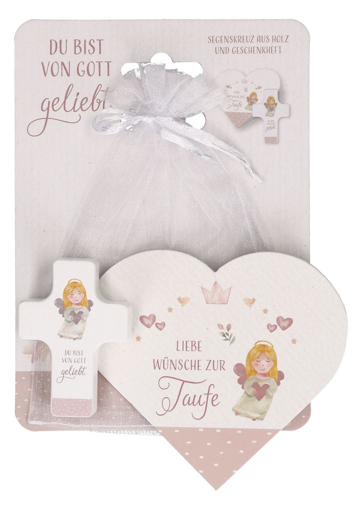 Weitere Ansicht: Du bist von Gott geliebt. Geschenkset zur Taufe (rosa)