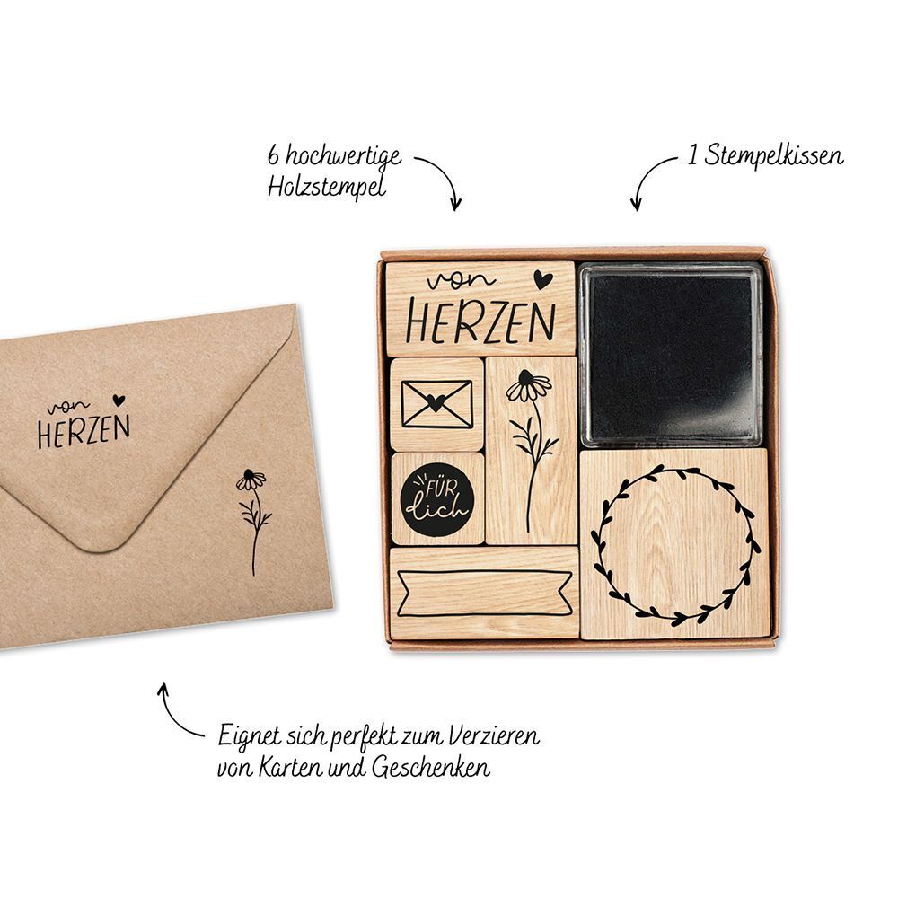 Weitere Ansicht: Stempel-Set Von Herzen