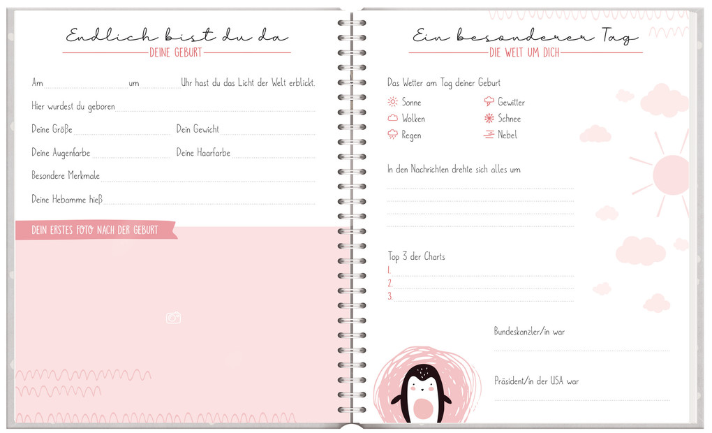 Weitere Ansicht: Babyalbum Willkommen kleiner Schatz