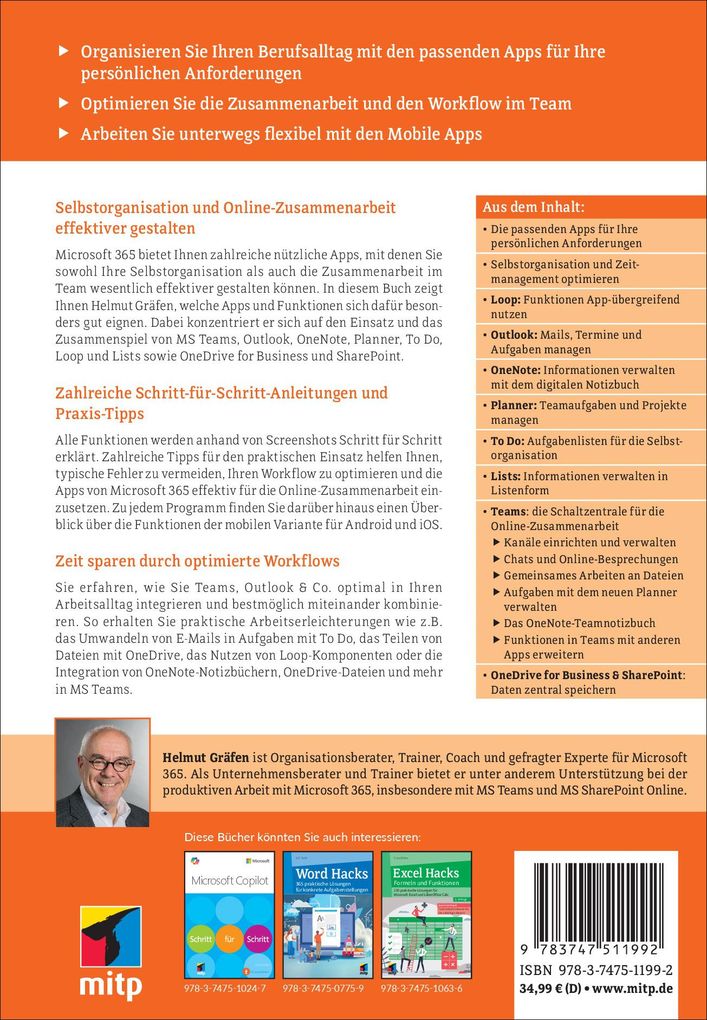 Weitere Ansicht: Effektives Arbeiten mit MS Teams, OneNote, Outlook & Co. | Helmut Gräfen