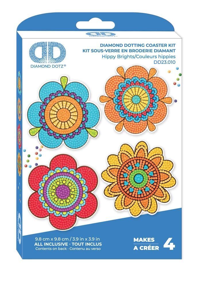 Weitere Ansicht: DIAMOND DOTZ - Diamond Painting Untersetzer Hippie