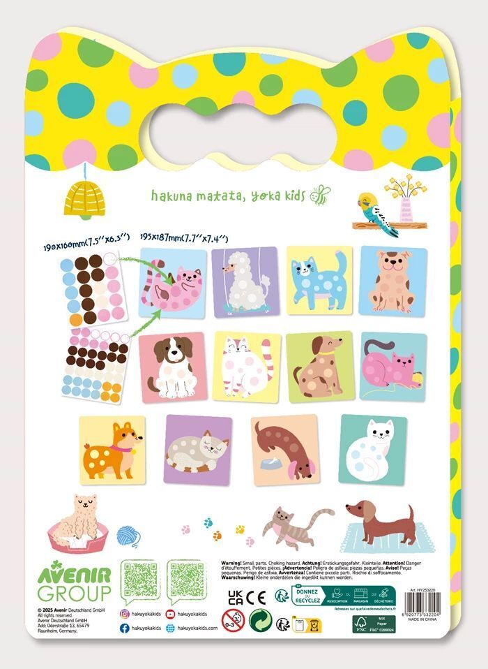 Weitere Ansicht: HAKUYOKA - Abzieh-Stick-Spiel Haustiere