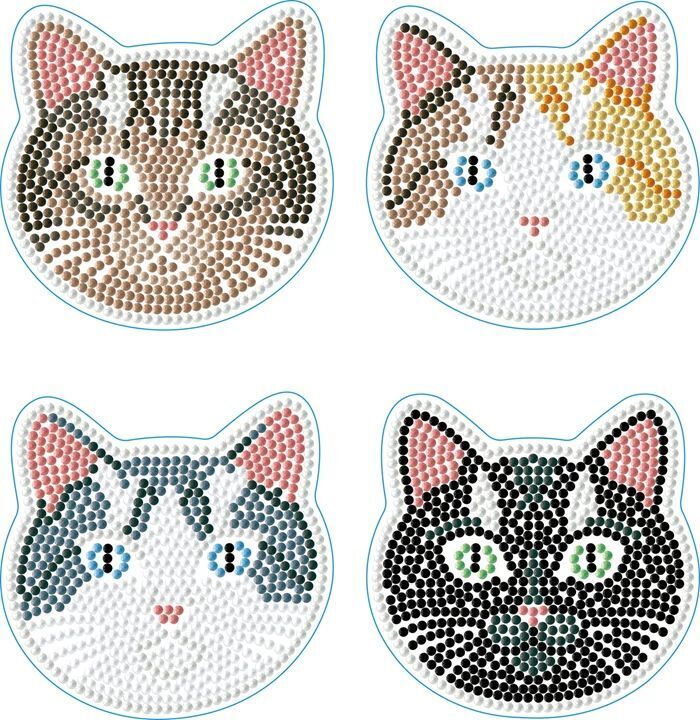 Weitere Ansicht: DIAMOND DOTZ - Diamond Painting Untersetzer Katzen