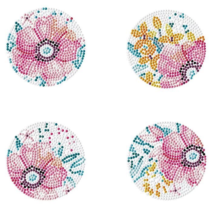 Weitere Ansicht: DIAMOND DOTZ - Diamond Painting Untersetzer Blumen