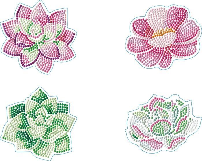 Weitere Ansicht: DIAMOND DOTZ - Diamond Painting Untersetzer Sukkulenten