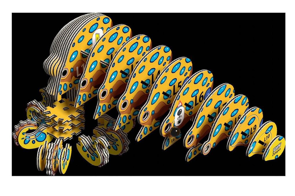 Weitere Ansicht: EUGY - 3D Bastelset Oktopus