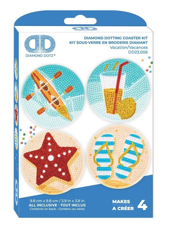 Weitere Ansicht: DIAMOND DOTZ - Diamond Painting Untersetzer Ferien