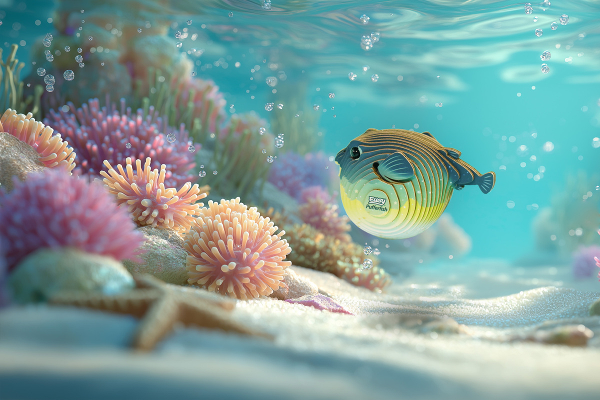 Weitere Ansicht: EUGY - 3D Bastelset Kugelfisch