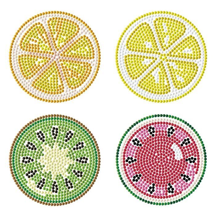 Weitere Ansicht: DIAMOND DOTZ - Diamond Painting Untersetzer Früchte