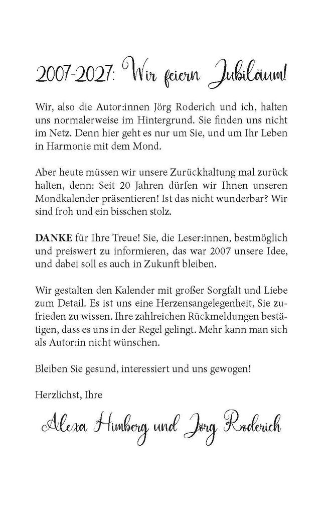 Weitere Ansicht: Mondkalender 2027 | Alexa Himberg, Jörg Roderich