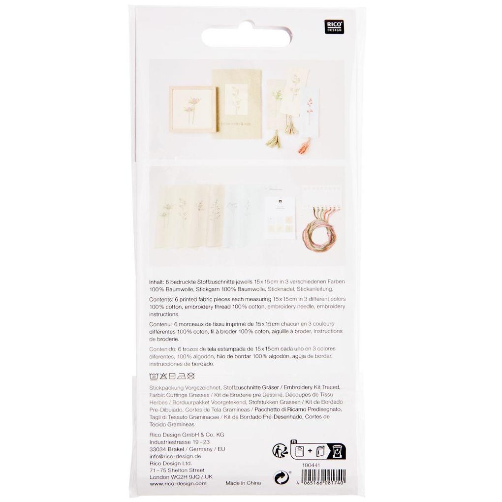 Weitere Ansicht: Stickpackung Vorgezeichnet, Stoffzuschnitte Gräser