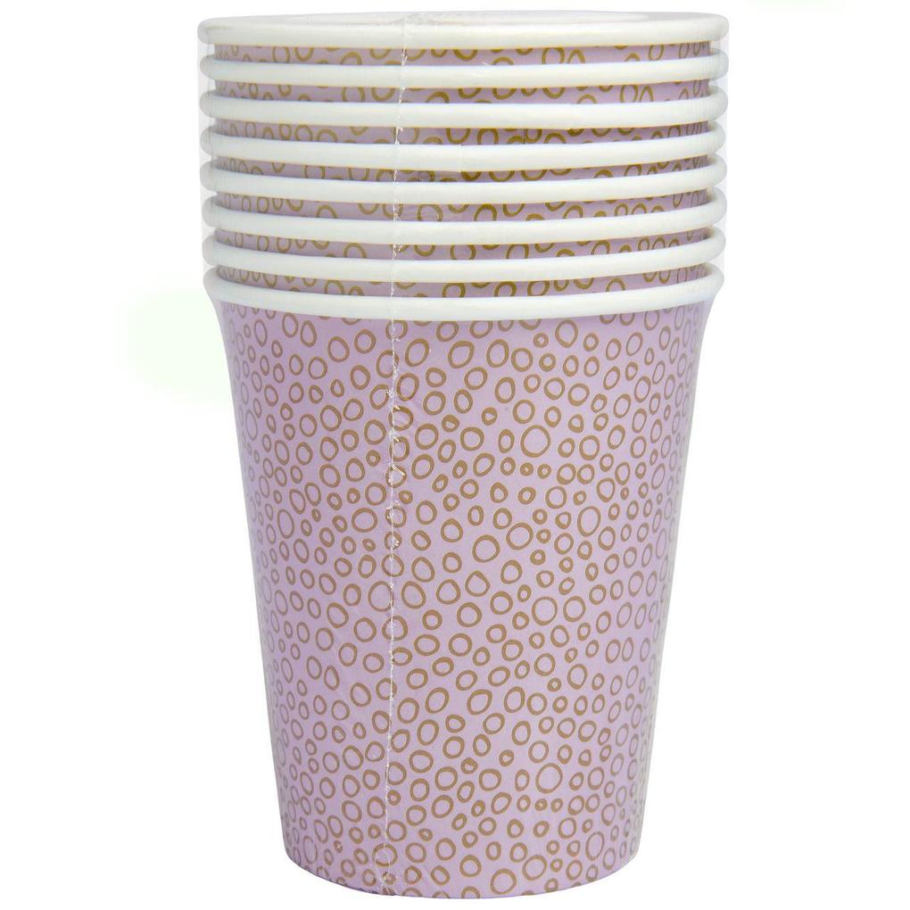 Weitere Ansicht: Pappbecher Bubbles, Mauve/Gold, FSC MIX