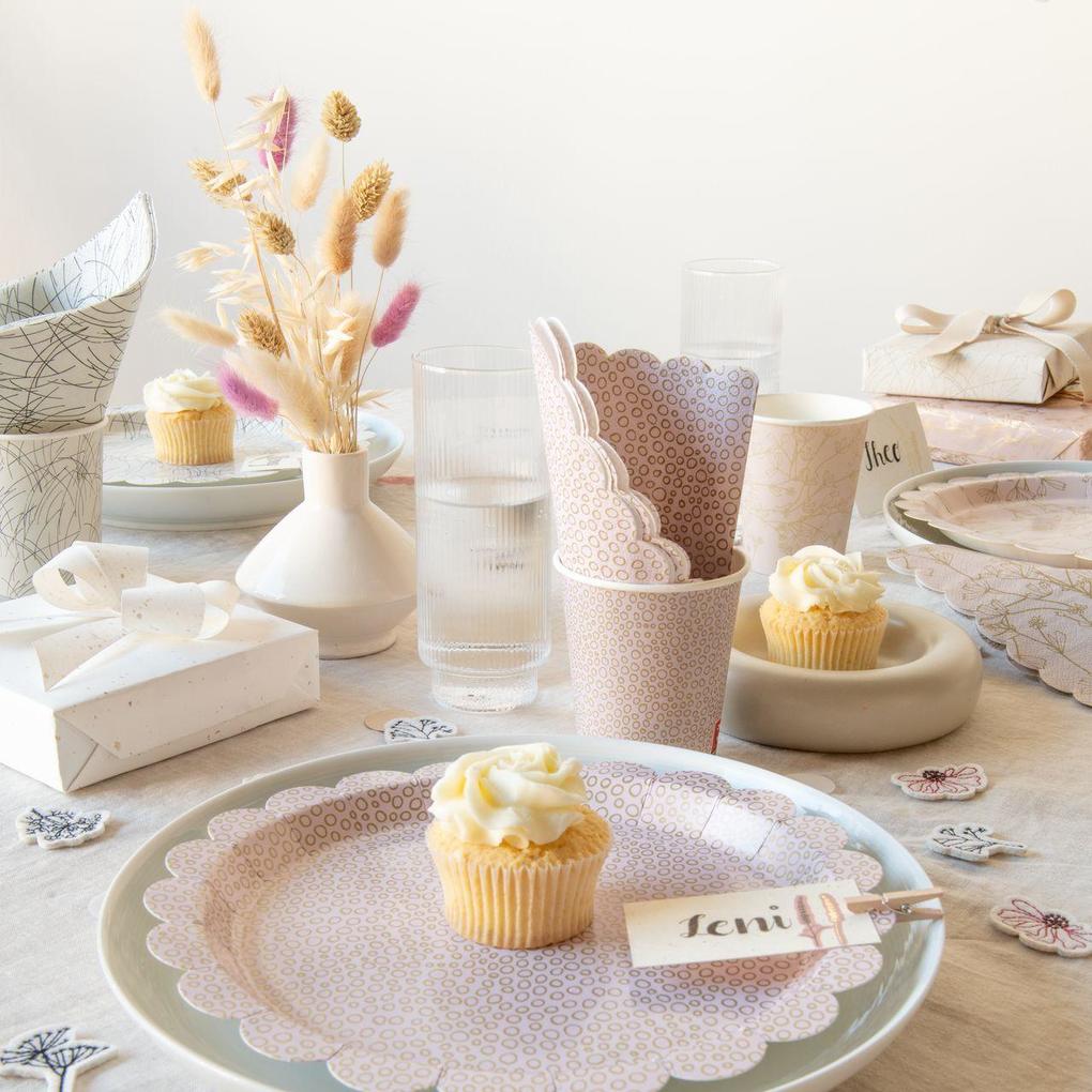 Weitere Ansicht: Servietten Bubbles, Mauve/Gold, FSC MIX