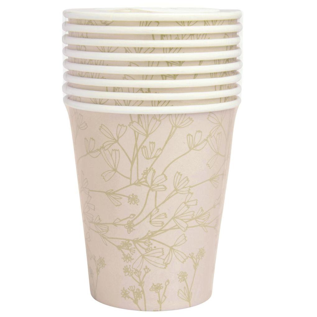 Weitere Ansicht: Pappbecher Blumen, Apricot/Gold, FSC MIX