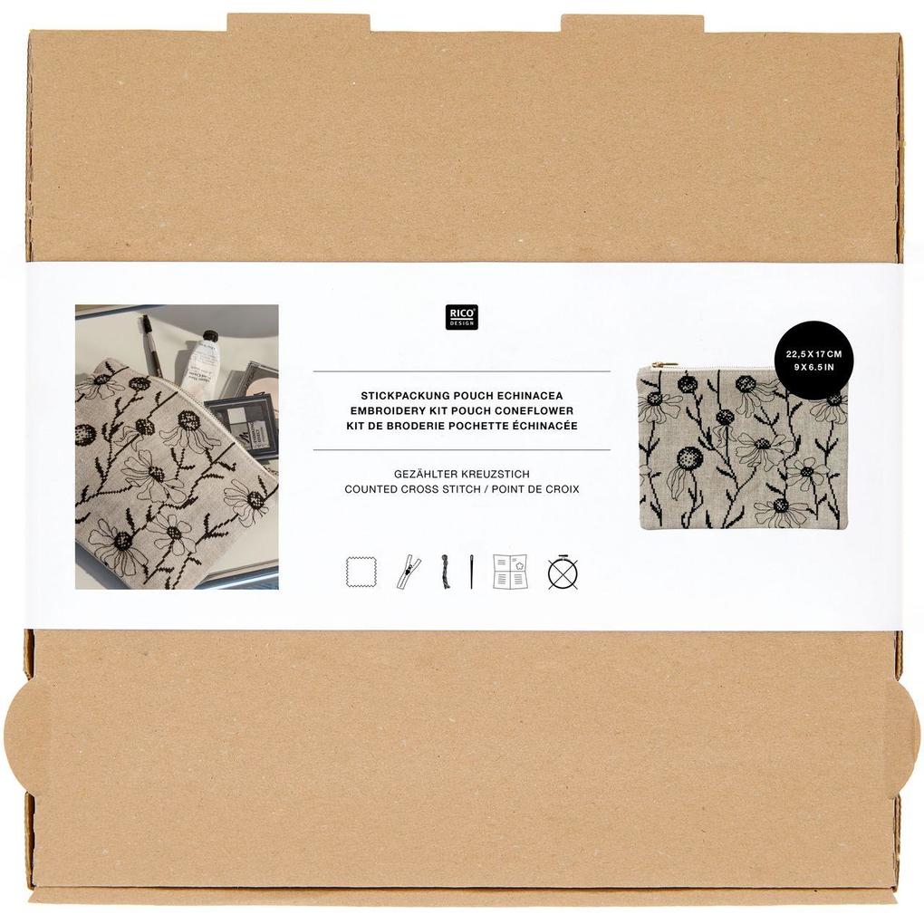 Weitere Ansicht: Stickpackung Gezählter Kreuzstich, Pouch Echinacea