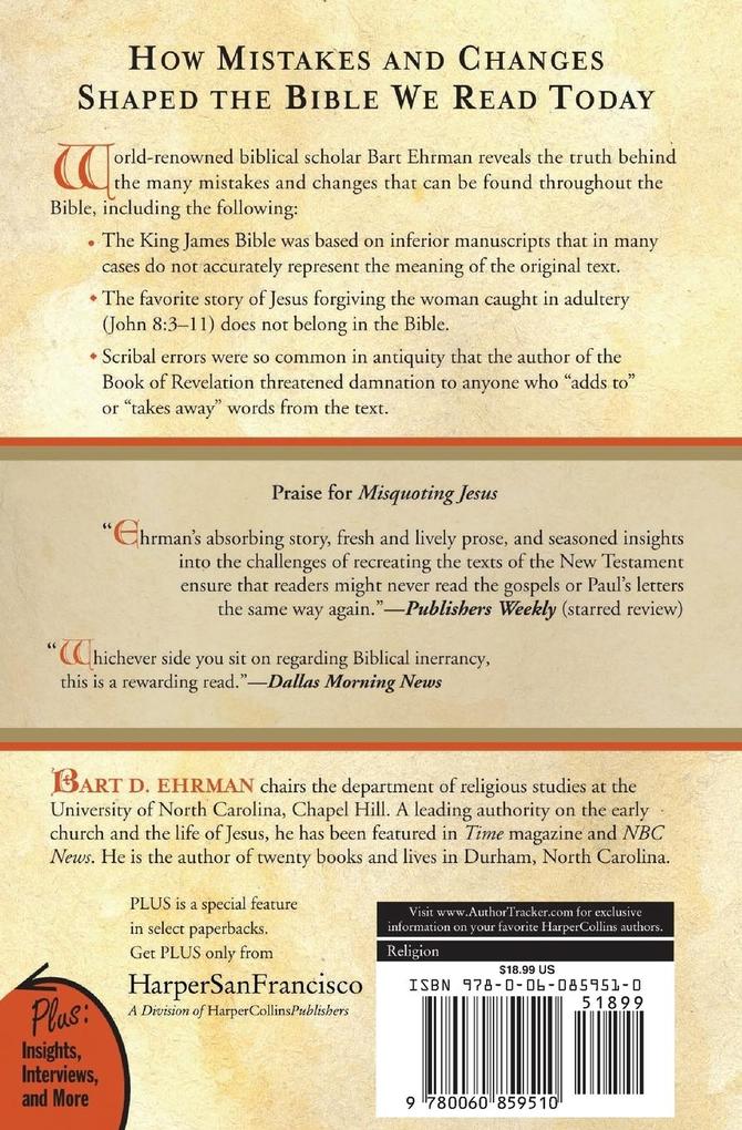 Weitere Ansicht: Misquoting Jesus | Bart D Ehrman
