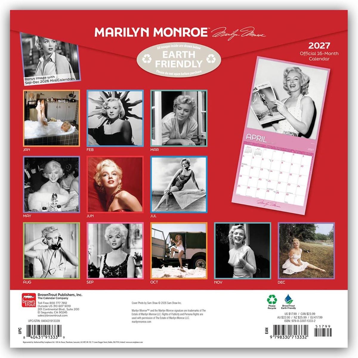 Weitere Ansicht: Marilyn Monroe 2027- 16-Monatskalender | Browntrout Publishers