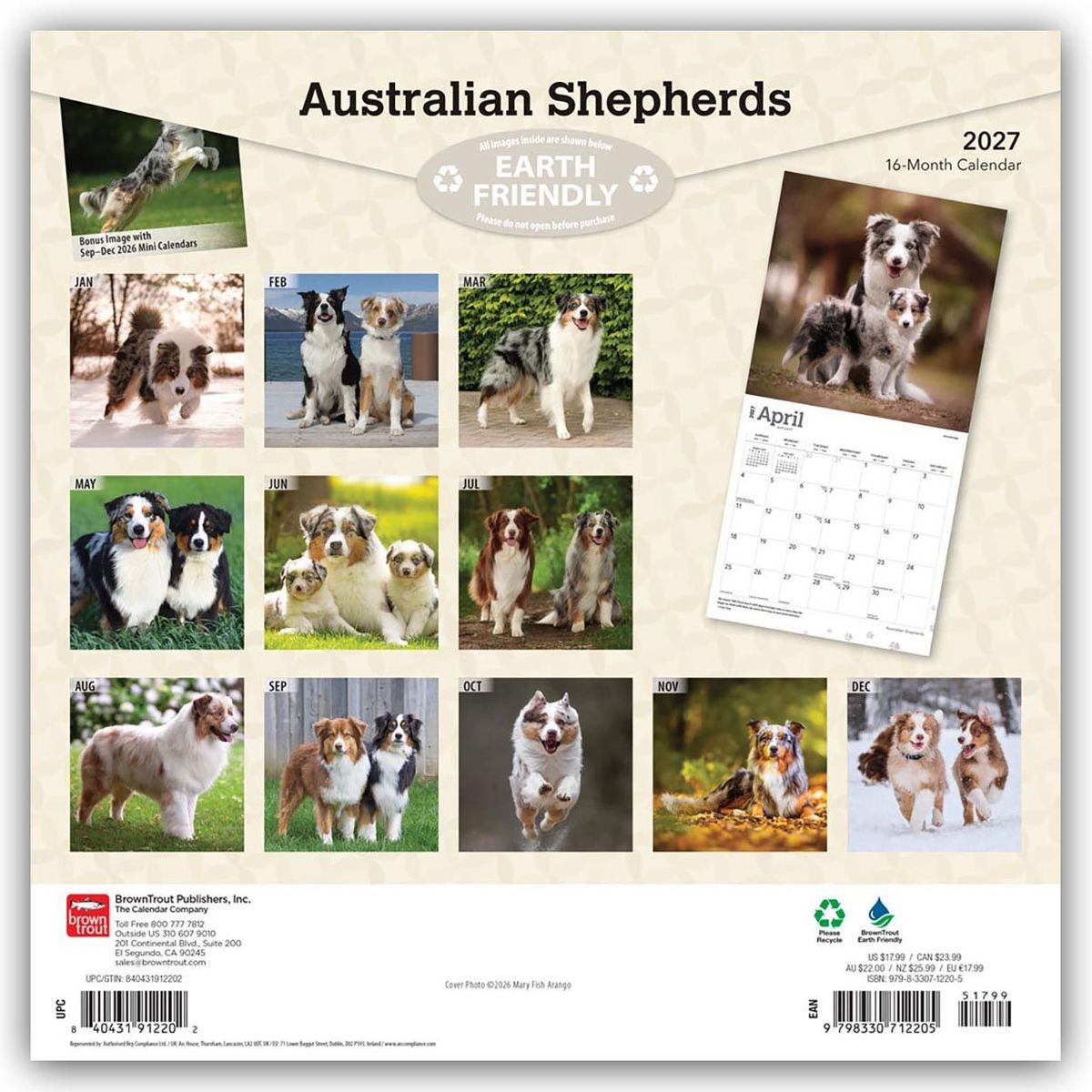 Weitere Ansicht: Australian Shepherds 2027 - 16-Monatskalender | Browntrout Publishers