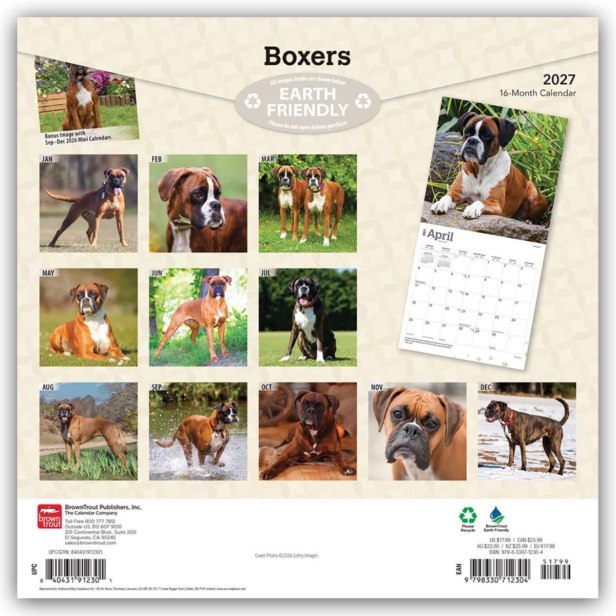 Weitere Ansicht: Boxers - Boxer 2027 - 16-Monatskalender | Browntrout Publishers