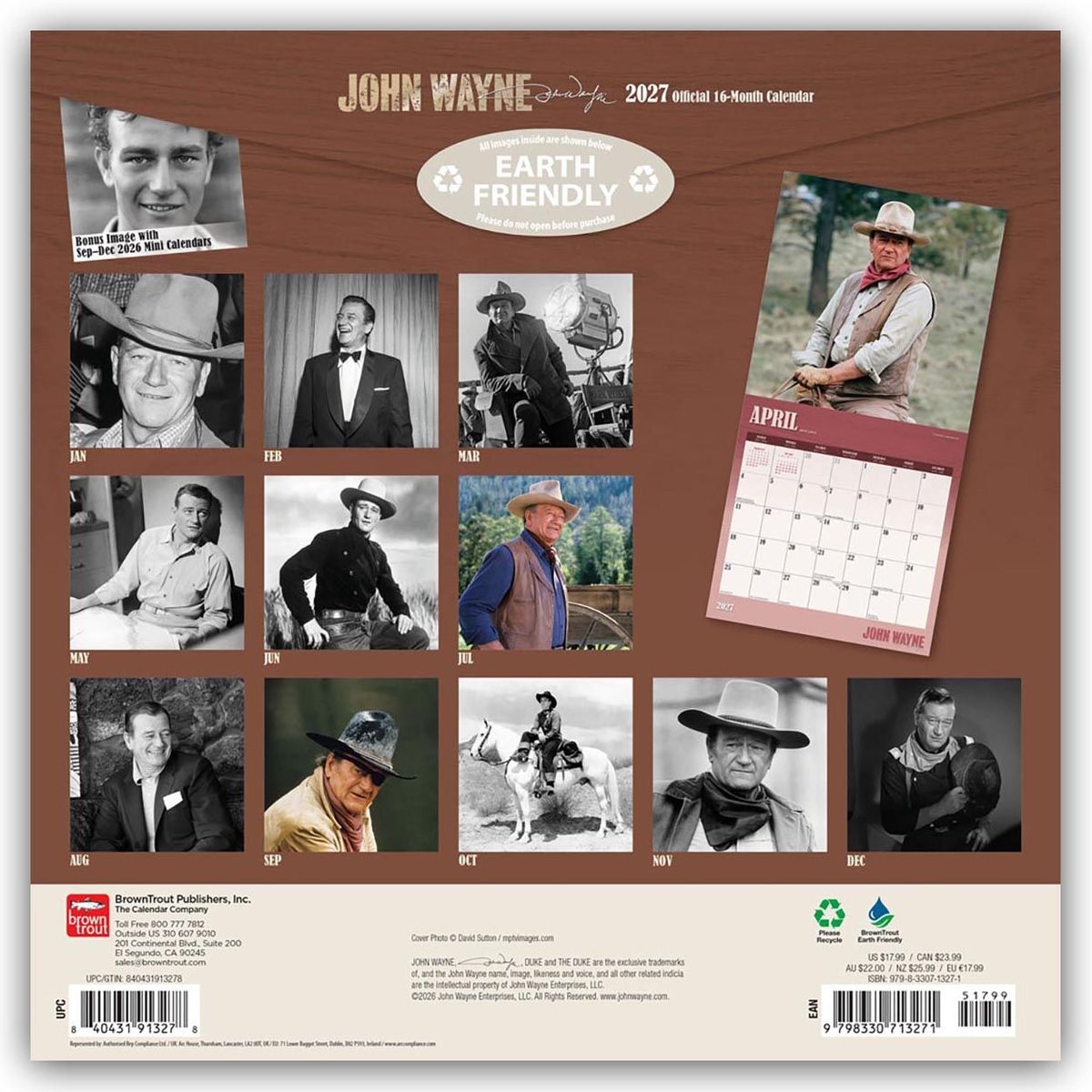 Weitere Ansicht: John Wayne 2027 - 16-Monatskalender | Browntrout Publishers