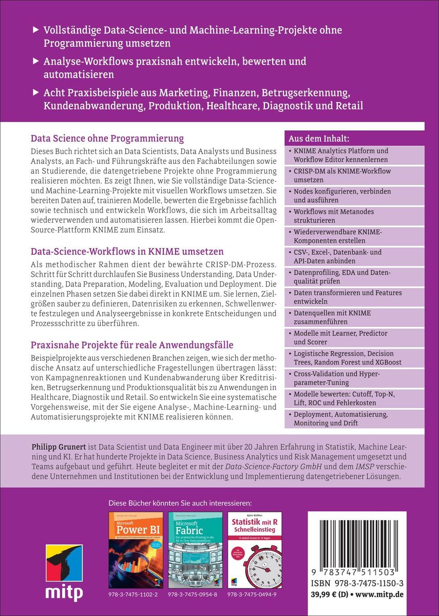 Weitere Ansicht: No-Code Data Science | Philipp Grunert