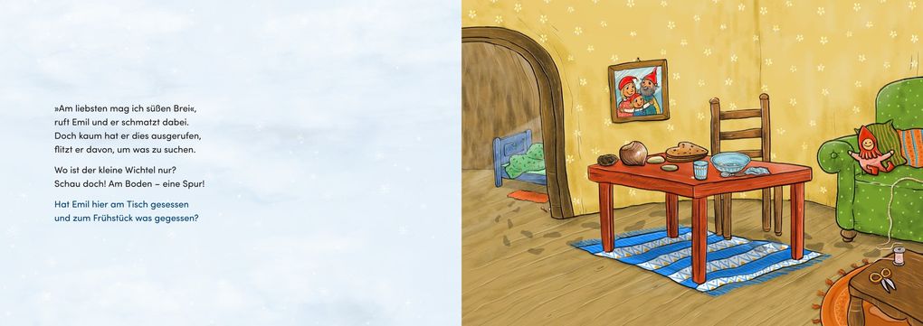Weitere Ansicht: Wichtel Emil und der Weihnachtswirbel. Bilderbuch | Annegret Gerleit