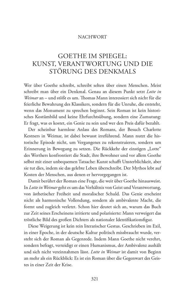 Weitere Ansicht: Lotte in Weimar | Thomas Mann