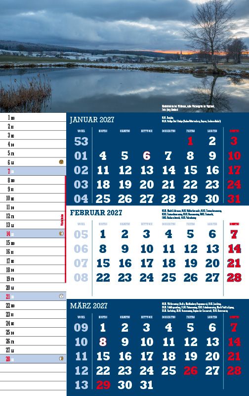 Weitere Ansicht: 3-Monatskalender Sachsen 2027 | Jörg Neubert