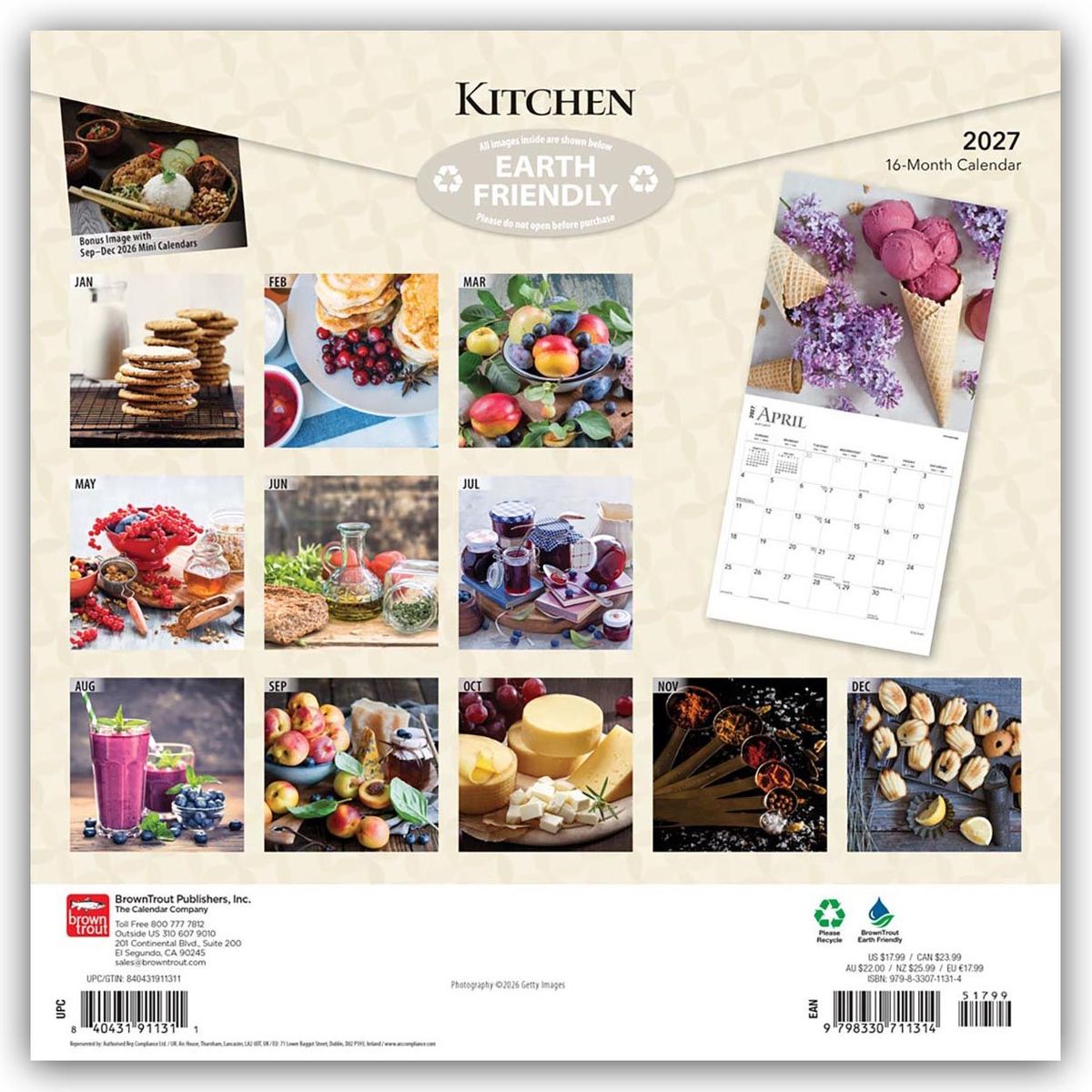 Weitere Ansicht: Kitchen - Küchenkalender 2027 - 16-Monatskalender | Browntrout Publishers