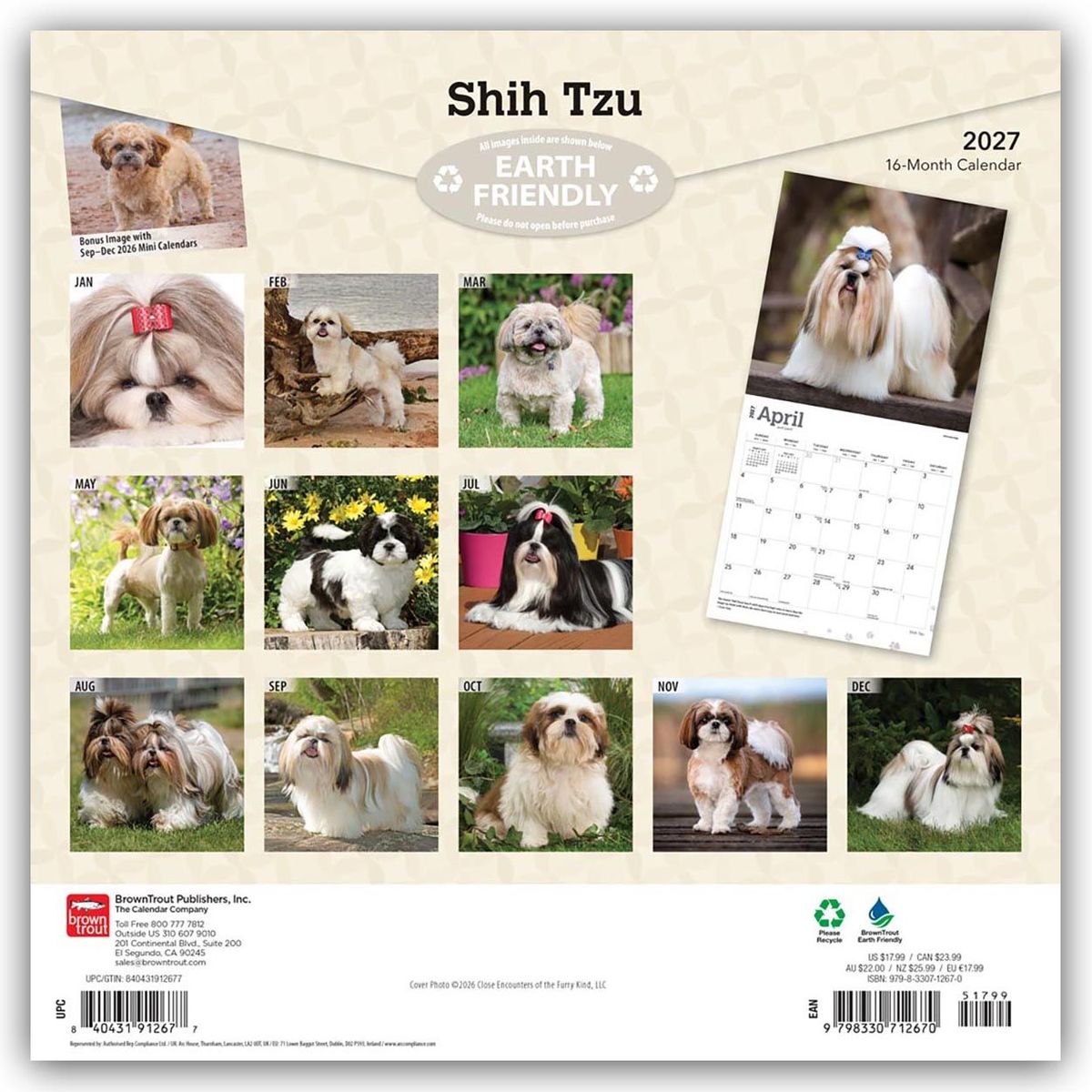 Weitere Ansicht: Shih Tzu 2027 - 16-Monatskalender | Browntrout Publishers