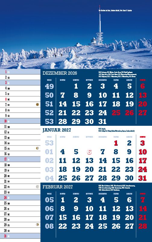 Weitere Ansicht: 3-Monatskalender Deutschland 2027 | Jörg Neubert