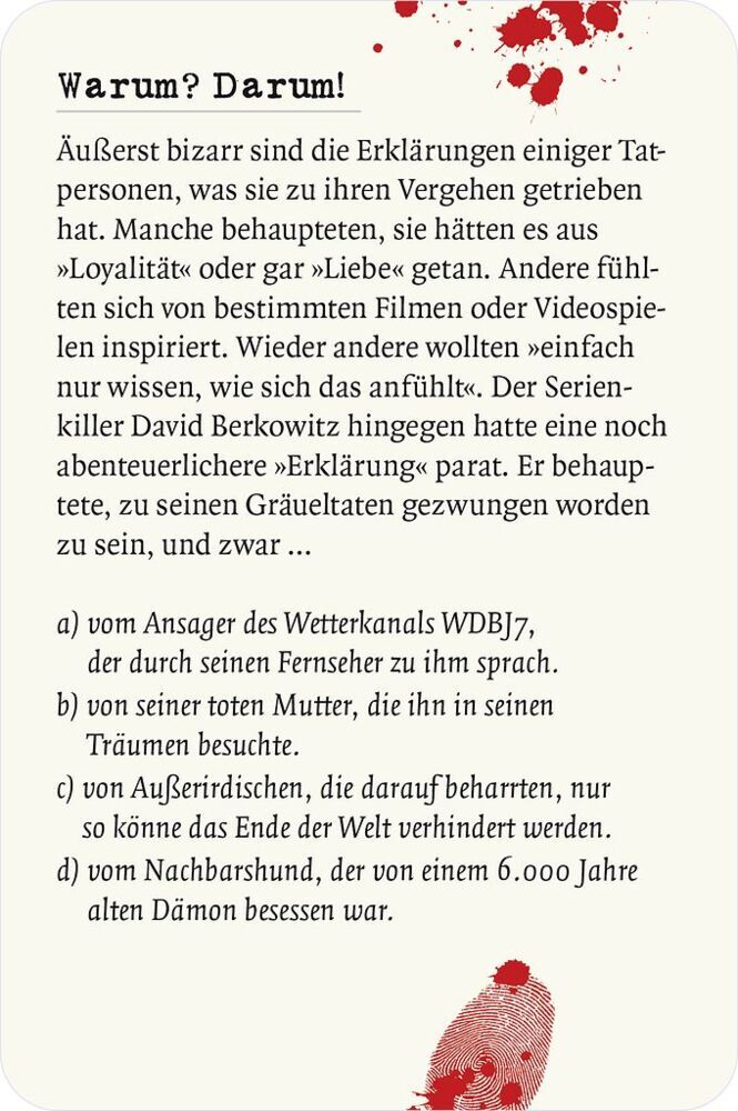 Weitere Ansicht: Das große True Crime Quiz | Grinning Cat GmbH