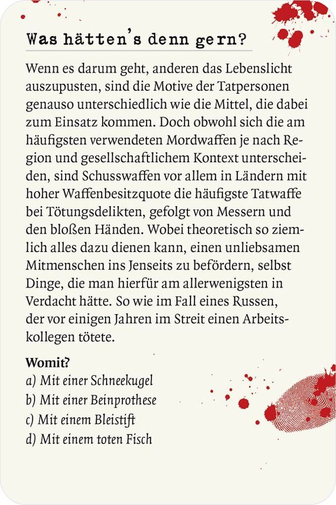 Weitere Ansicht: Das große True Crime Quiz | Grinning Cat GmbH