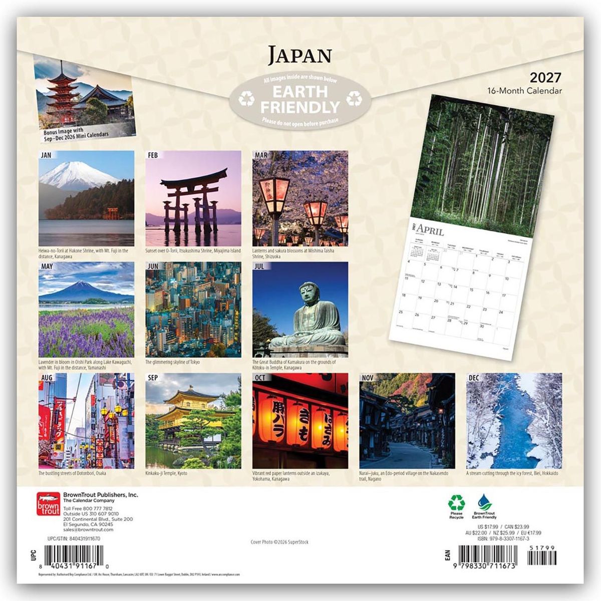 Weitere Ansicht: Japan 2027 - 16-Monatskalender | Browntrout Publishers
