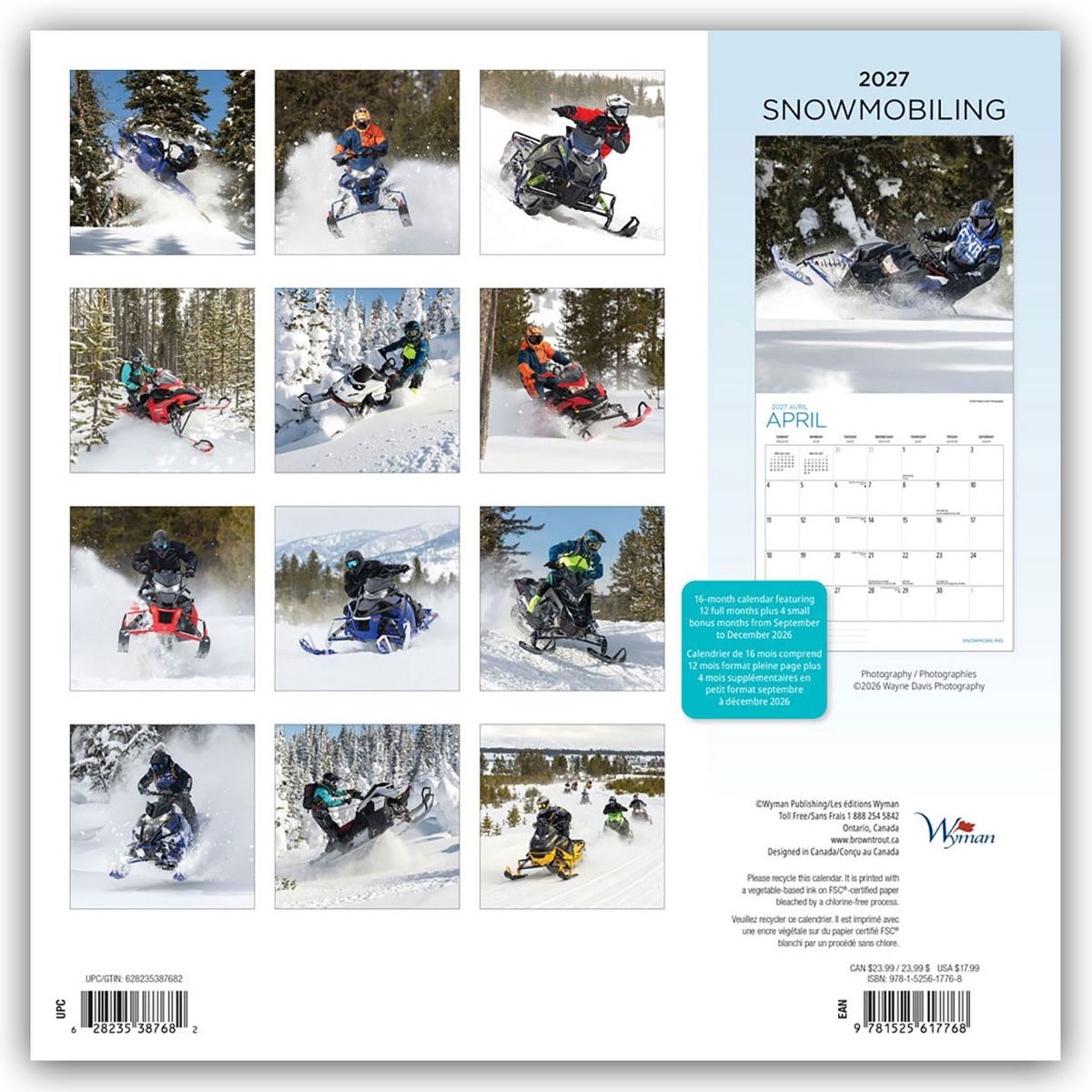 Weitere Ansicht: Snowmobiling 2027 - 16-Monatskalender | Wyman Publishing