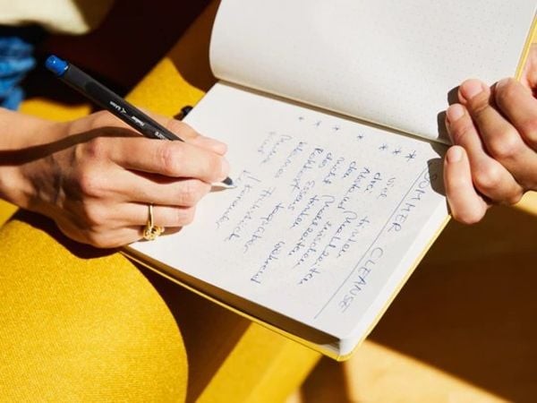 Weitere Ansicht: share Notizbuch A5 punktkariert gelb