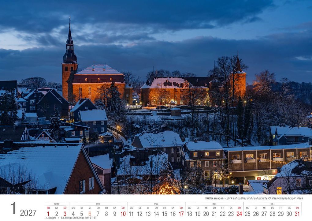 Weitere Ansicht: Hückeswagen 2027 Bildkalender A3 quer Spiralbindung