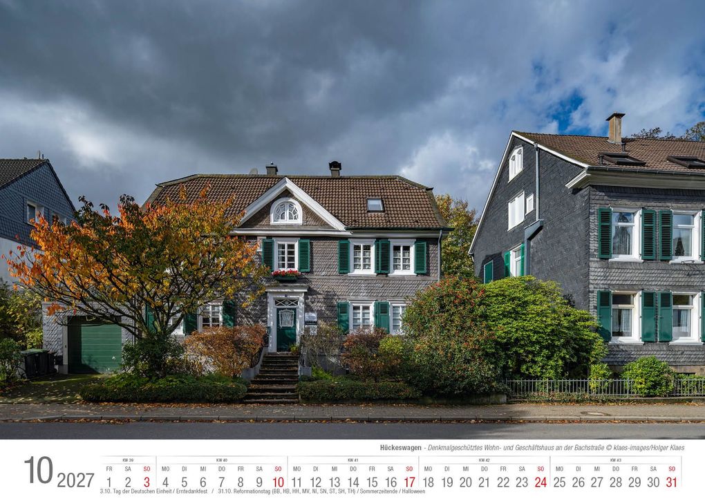 Weitere Ansicht: Hückeswagen 2027 Bildkalender A3 quer Spiralbindung