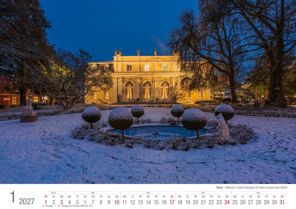 Weitere Ansicht: Bonn 2027 Bildkalender A3 quer, spiralgebunden