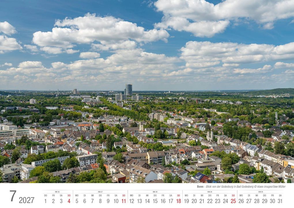 Weitere Ansicht: Bonn 2027 Bildkalender A3 quer, spiralgebunden